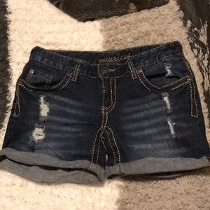 Maurices distressed jean shorts